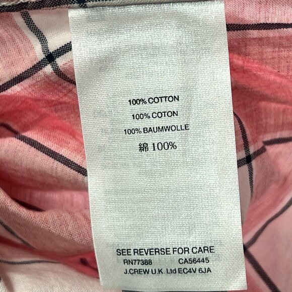 New J.Crew Shirt Mens Large Salmon Plaid Cotton Shirting Special Weaving Yarns - Picture 8 of 10